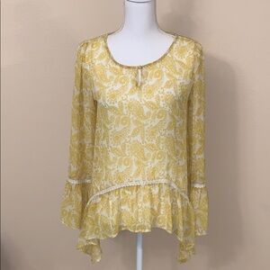 Kori America paisley print  peplum blouse